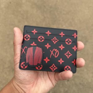 Custom Engraved Genuine Leather Card Holder - UV Printed