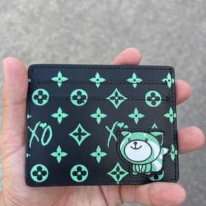 Custom Engraved Genuine Leather Card Holder - UV Printed