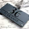 Black And Gray Acrylic House Name Plate