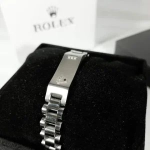 Design Your Own Name Engraved Good Quality Rolex Bracelet - Silver