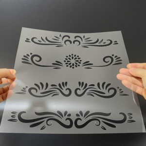 Custom Logo And Text Transparent Sheet Stencil