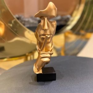 Silence Thinker Face Ceramic - Elegant Office & Home Decor