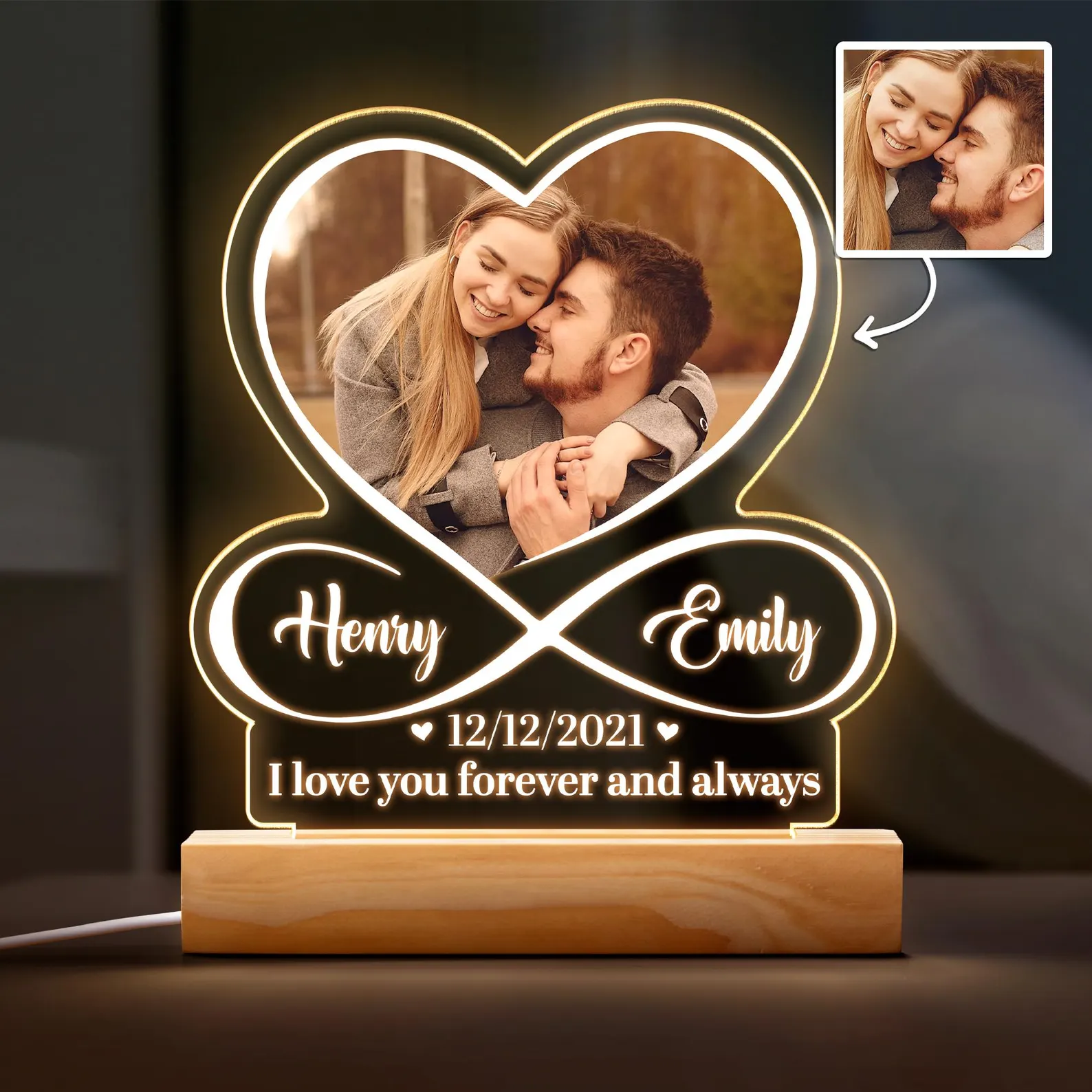 Personalized LED Table Frame Personalized LED Table Frame