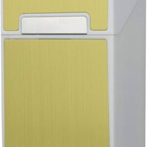 Customized Metal Engraved Cigarette Case - Silver & White