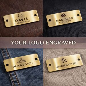 Customized Gold Brass Metal Engraved Tag